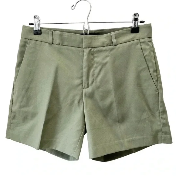 Banana  Republic Tailored Chino Shorts Tencel Army Green Size 0 NWT - Picture 2 of 16